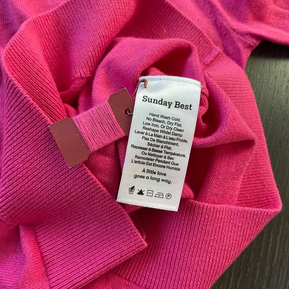 NWT Sunday Best Cashmere and Silk scalloped edge sweater - Picture 6 of 9